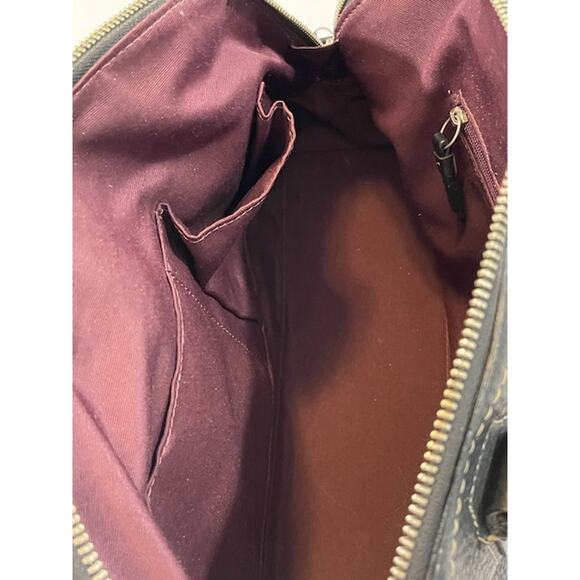 Coach, VTG Black Pebbled Leather Dome Satchel #H0993-F13963 - Picture 4 of 9